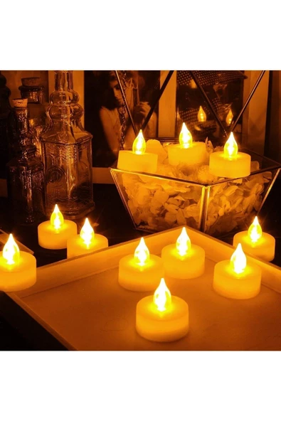 RAYTOYS OYUNCAK   24 Led Işıklı Mum Gün Işığı Pilli Led Işık Mum Pilli Mum Yılbaşı Mumları Yılbaşı Süsleri Dekor Mum - Resim 2