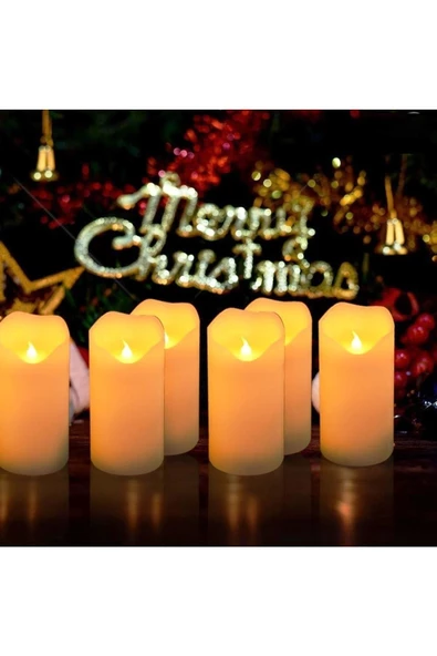 RAYTOYS OYUNCAK   ÖZEL TASARIM TİTREK IŞIKLI MUM LED MUM PİLLİ MUM LED LİGHT CANDLES IŞIKLI KINA DÜĞÜN MUMLARI 24 ADET