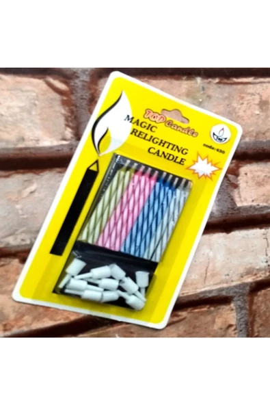 RAYTOYS OYUNCAK   Magıc Relıghtıng Candle Bırthday Vıpkalite Sihirli Pasta Mumu Üfle Sönsün Bekle Tekrar Yansın 10adet