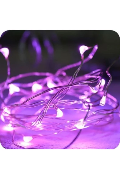 RAYTOYS OYUNCAK   10 Metre Pembe Pilli Led Işık Pembe Yılbaşı Ağacı Işığı Pink Christmas Tree Led Light Pink - Resim 3