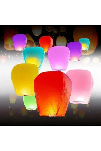 RAYTOYS OYUNCAK   99 Adet 1.kalite Yılbaşı Balonu Yılbaşı Dilek Balonu Dilek Feneri Sky Lantern Yırtık Ürün Değildir - 3
