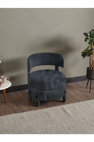 Meşe Home King Kapitoneli Silinebilir Kumaş Konforlu Modern Tasarım Renk Seçenekli Tekli Sandalye