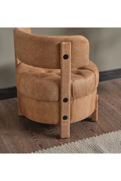 Meşe Home King Kapitoneli Silinebilir Kumaş Konforlu Modern Tasarım Renk Seçenekli Tekli Sandalye - 6