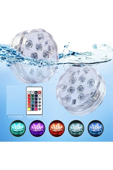 RAYTOYS OYUNCAK   VIP HAVUZ IŞIĞI RGB SUBMERSİBLE LED LİGHT IP68 16 COLORS SU GEÇİRMEZ RGB KUMANDALI RENKLİ LED IŞIK