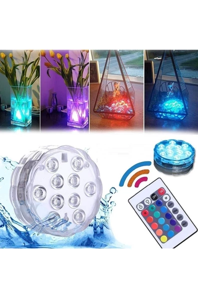 RAYTOYS OYUNCAK   VIP HAVUZ IŞIĞI RGB SUBMERSİBLE LED LİGHT IP68 16 COLORS SU GEÇİRMEZ RGB KUMANDALI RENKLİ LED IŞIK - 3