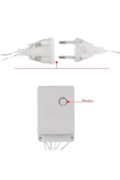 RAYTOYS OYUNCAK Vıp Su Damlası Salkım Led Işık Gün Işığı Led Işık 3x1.20 Cm Dal Salkım Gün Işığı Led Işık Warm Light - 2