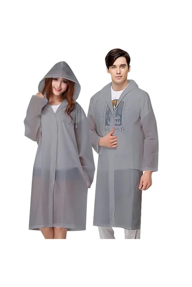 RAYTOYS OYUNCAK 10 ADET OUTDOOR YAĞMURLUK VIP UNISEX RAIN COAT 1.KALİTE ŞAPKALI ÇITÇITLI YAĞMURLUK GRİ YAĞMURLUK