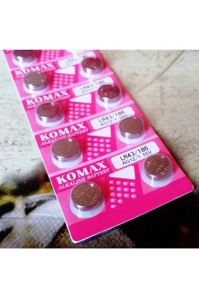 RAYTOYS OYUNCAK Button Alkalıne Battery Ag Seria Ag 12 Pil Lr43 Pil Sr386 Pil Sr43 Pil 186 Pil Saat Pili Yedek Pil - 2