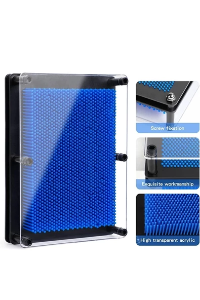 RAYTOYS OYUNCAK   Pin Art 3-dimensional Pin Sculpture Blue Vıp Pinart 3d Çivi Sanatı 20 Cm Stres Oyunları - 2