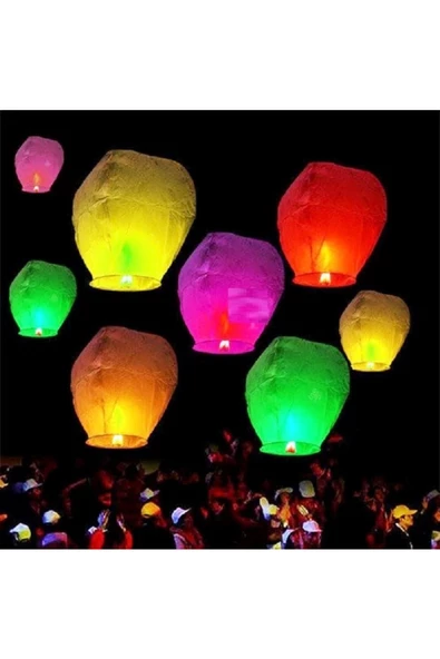 RAYTOYS OYUNCAK   9 Adet Vıp Kalite Yılbaşı Balonu Yılbaşı Dilek Balonu Dilek Feneri Sky Lantern Yırtık Ürün Değildir - 3