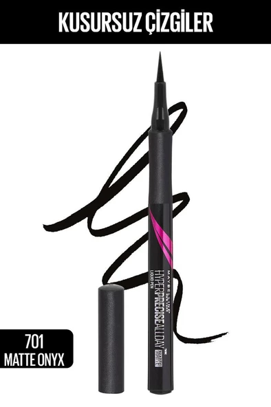 Maybelline New York Siyah Eyeliner - Hyper Precise All Day Eyeliner Matte Black 3600531502768