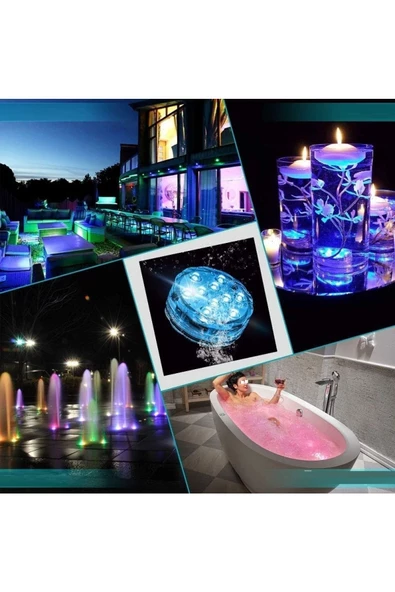 RAYTOYS OYUNCAK   VIP HAVUZ IŞIĞI RGB SUBMERSİBLE LED LİGHT IP68 16 COLORS SU GEÇİRMEZ RGB KUMANDALI RENKLİ LED IŞIK - 4