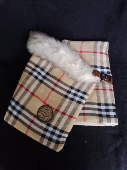 Kürk detaylı tasarım neck warmer içi silikon dolgulu sıcacık tutan tasarım ürün - 3