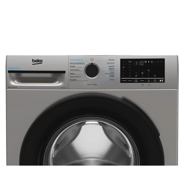 Beko CMXD 9120 S Gri 1200 Devir 9 kg Çamaşır Makinesi - Resim 5