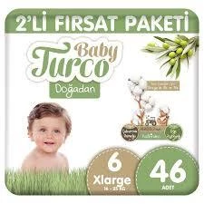 BABY TURCO DOĞADAN 2' Lİ FIRSAT PAKETİ 6 NUMARA 46 ADETLİ