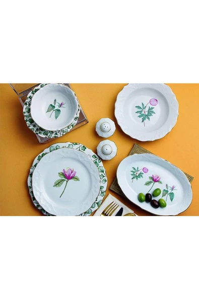 Flower 34 Parça 6 Kişilik Yemek Takımı