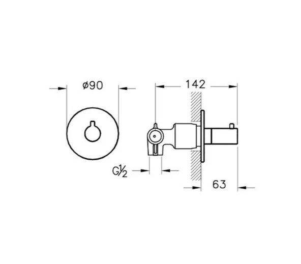 VitrA Origin Ankastre 2 Yollu Yönlendirici Fırçalı Nikel A4262334 - 2