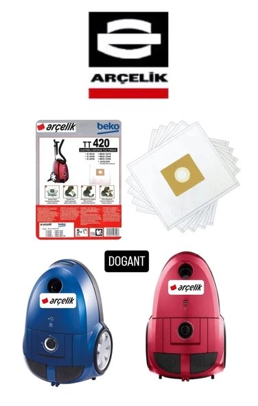 Dogant Arçelik S4210 S4250  Süpürgesi Hepa Toz Torbası 10 Adet