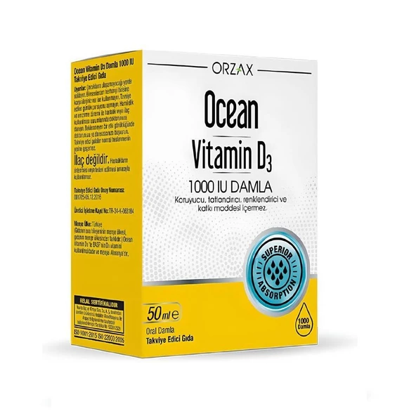 Ocean Vitamin D3 1000 IU Damla