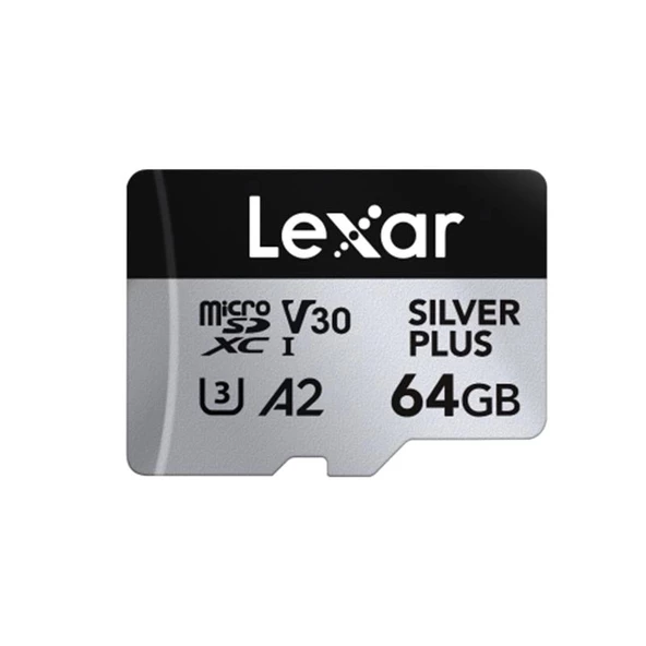 64gb Lexar Lmssıpl064g-bnang Hıgh-performance Sılver Plus Mıcrosdxc Uhs-ı Up To 205mb/s Read 100mb/s Wrıte C10 A2 V30