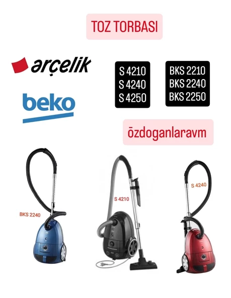 Dogant Arçelik Elektrik Süpürgesi Beko Toz Torbası 10 Adet