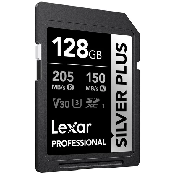 128gb Lexar Lsdsıpl128g-bnnng Professıonal Sılver Plus Sdxc Uhs-ı Cards Up To 205mb/s Read 150mb/s W