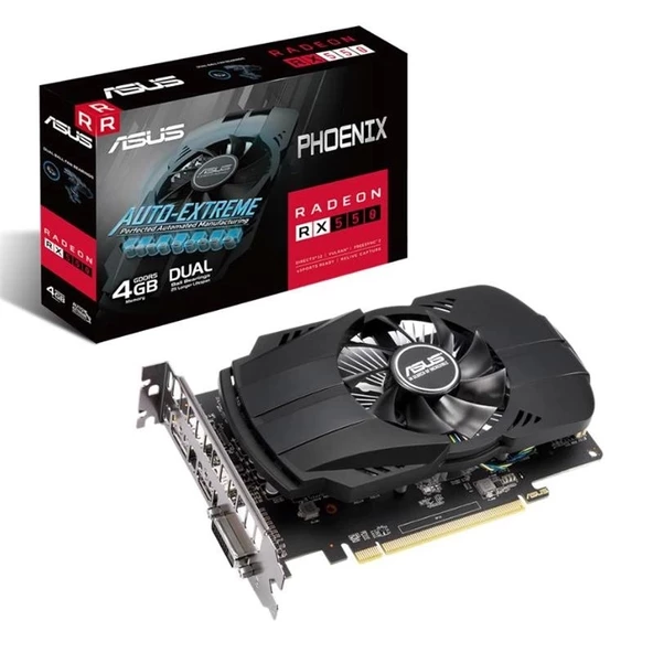 Asus Radeon Ph-rx550-4g-evo 4gb Gddr5 128bıt 1xhdmı 1xdp 1xdvı Ekran Kartı