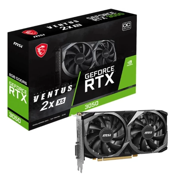 Msı Geforce Rtx3050 Ventus 2x Xs 8g Oc 8gb Gddr6 128bıt 1xhdmı 3xdp 1xdvı Ekran Kartı