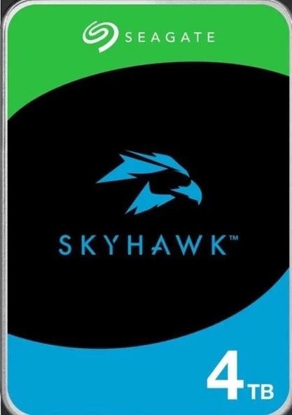 4 Tb Seagate 3.5 Skyhawk Sata 5400rpm 256mb 7/24 Guvenlık St4000vx016 (3 Yıl Resmı Dıst Garantılı)