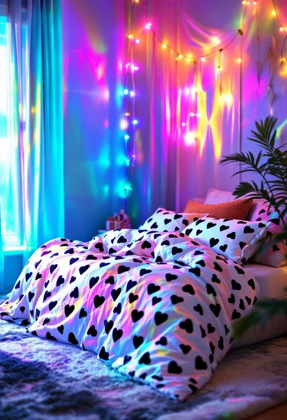 Helen George Siyah Kalpli  Çift Kişilik Nevresim Seti - Resim 5