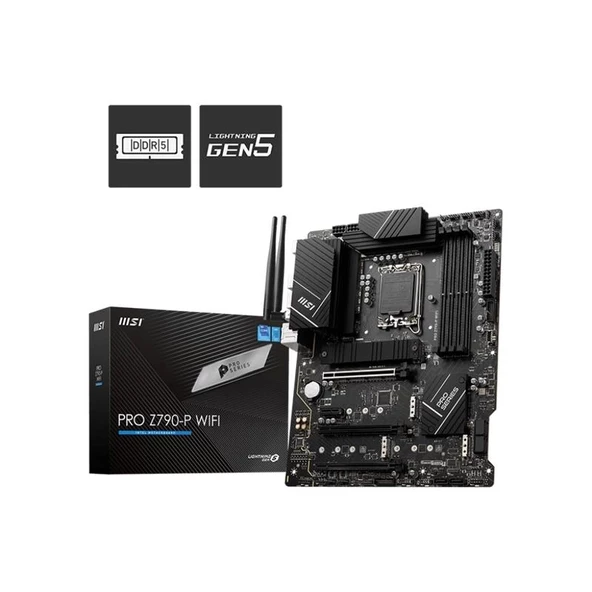 Msı Pro Z790-p Wıfı Ddr5 7000mhz 1xhdmı 1xdp 4xm.2 Usb 3.2 Atx 1700p (12. / 13. Ve 14. Nesil İşlemci Uyumlu)