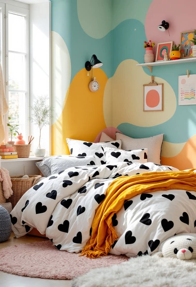 Helen George Siyah Kalpli  Çift Kişilik Nevresim Seti - Resim 2