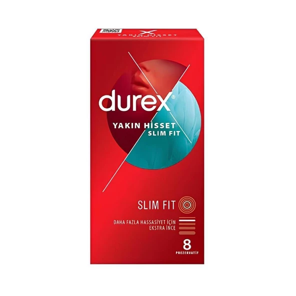 Durex Yakın Hisset Slim Fit Extra İnce 8li