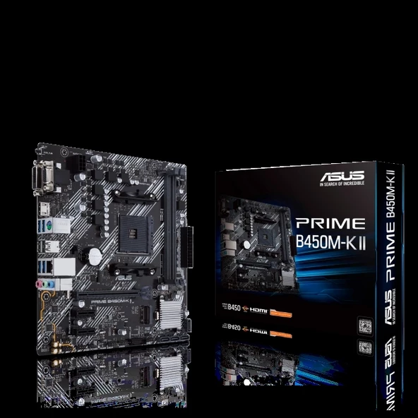 Asus Prıme B450m-k Iı Ddr4 4400mhz 1xvga 1xhdmı 1xdvı 1xm.2 Usb 3.2 Matx Am4 (2. Ve 1.nesil İşlemci Uyumlu)