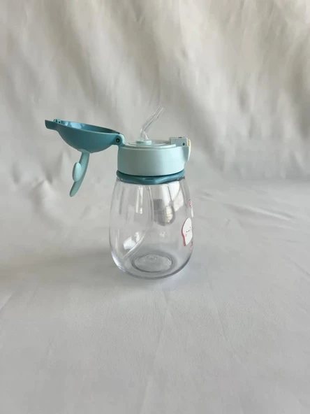 Shotay Rabbit Çocuk Pipetli Matara Tritan Mavi 600Ml - 6