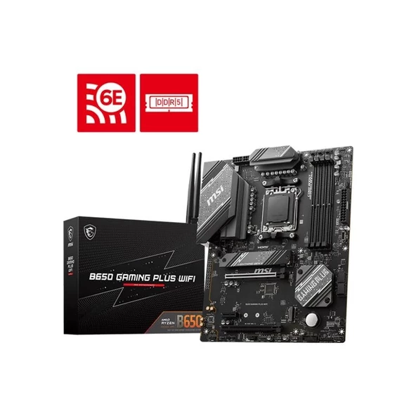 Msı B650 Gamıng Plus Wıfı Ddr5 6000mhz 1xhdmı 1xdp 2xm.2 Usb 3.2 Atx Am5