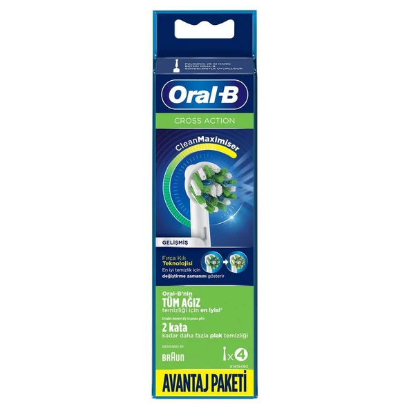 Oral B Cross Action 4 lü Diş Fırçası Yedek