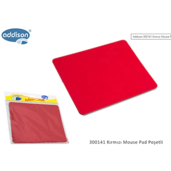 Addıson 300141 Kırmızı Mouse Pad Poşetli