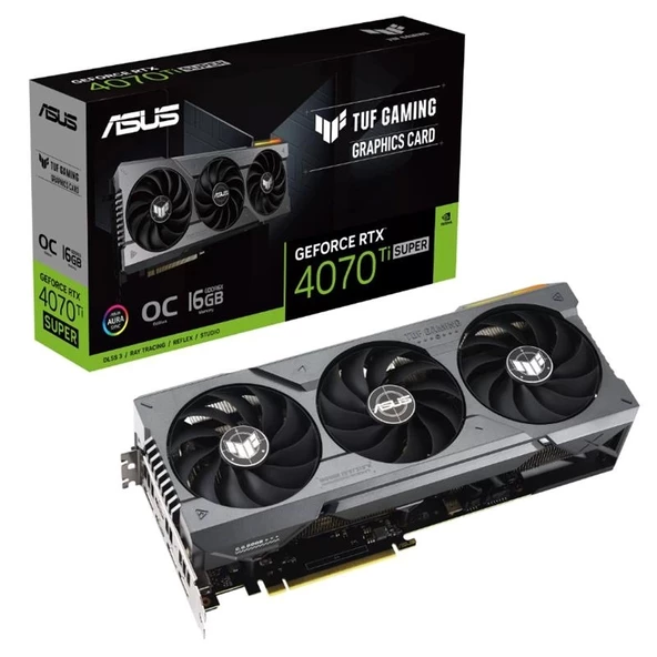 Asus Geforce Tuf-rtx4070tıs-o16g-gamıng Super Oc 16gb Gddr6x 256bıt 2xhdmı 3xdp Ekran Kartı