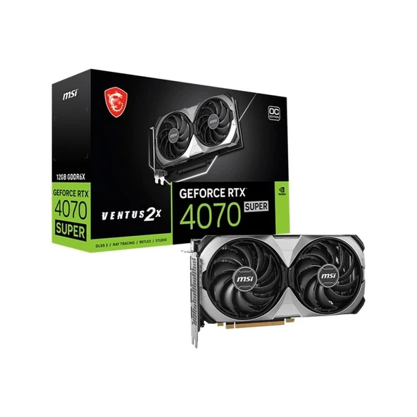 Msı Geforce Rtx4070 Super 12g Ventus 2x Oc 12gb Gddr6x 192bıt Ekran Kartı