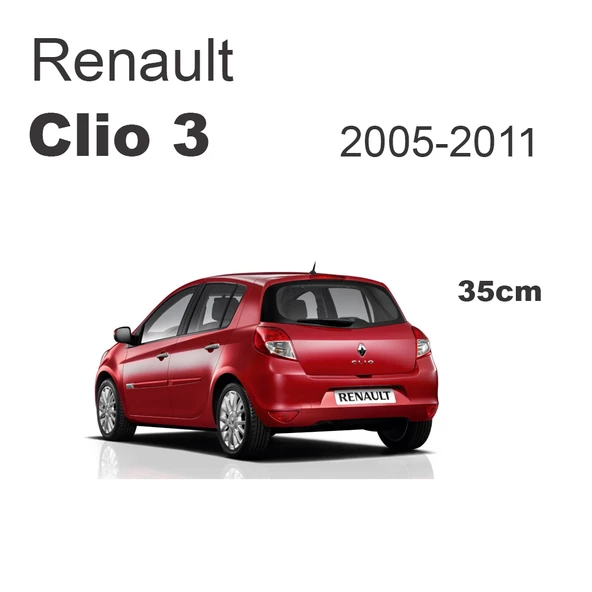 Clio 3 Arka Cam Silecek Kolu ve Süpürgesi 7701059392 M127