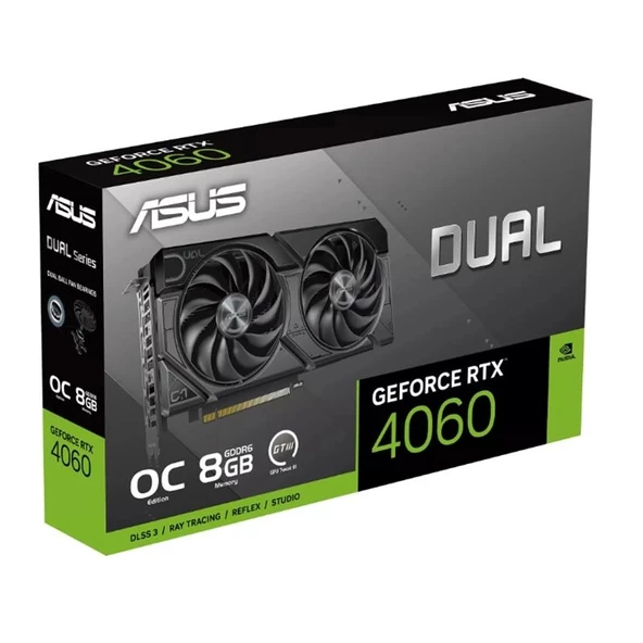 Asus Geforce Dual-rtx4060-o8g-evo 8gb Gddr6 128bıt1xhdmı 3xdp Ekran Kartı