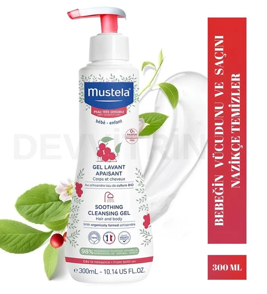 Mustela Soothing Çok Hassas Ciltler için Bebek Şampuanı 300ml