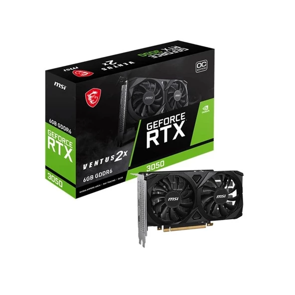 Msı Geforce Rtx3050 Ventus 2x 6g Oc 6gb Gddr6 96bıt 2xhdmı 1xdp Ekran Kartı