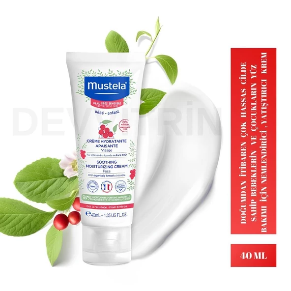 Mustela Soothing Moisturizing Çok Hassas Ciltler İçin Nemlendirici Yüz Kremi 40 ml