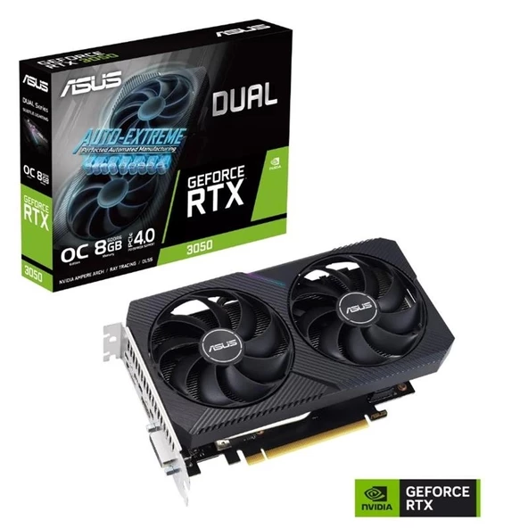 Asus Geforce Dual-rtx3050-o8g V2 8gb Gddr6 128bıt 1xhdmı 3xdp 1xdvı Ekran Kartı