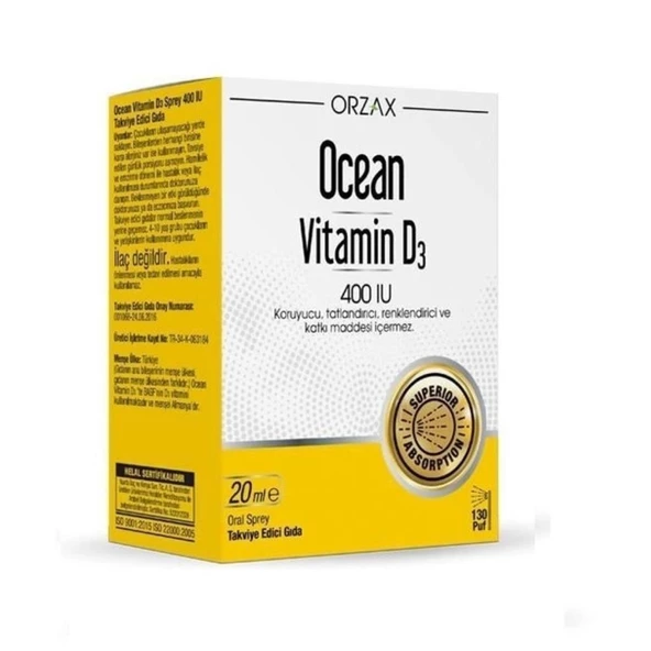 Ocean Vitamin D3 400 IU Sprey 20 ml