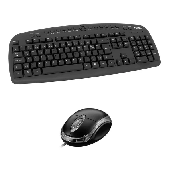 Frısby Fk-146Qu Usb Q Tr Mm Siyah Kablolu Klavye Mouse Set