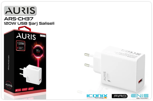 Şarj Kafa 120W Saliseli Auris ARS-CH37