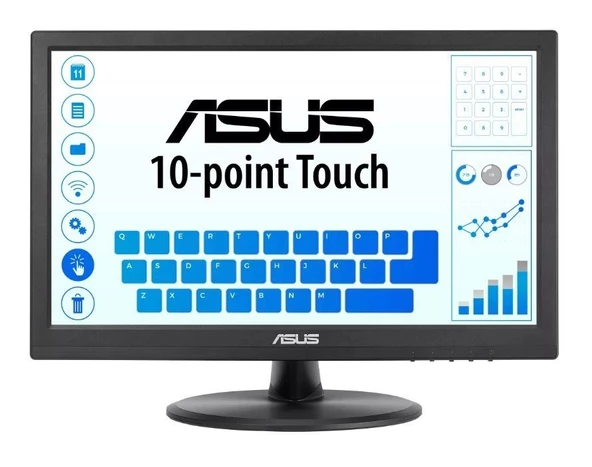 15.6 Asus Vt168hr 5ms 60mhz 1xvga 1xhdmı Wxga 1366x768 Flıcker-free Düşük Mavi Işık Dokunmatik Ekran Vesa Siyah